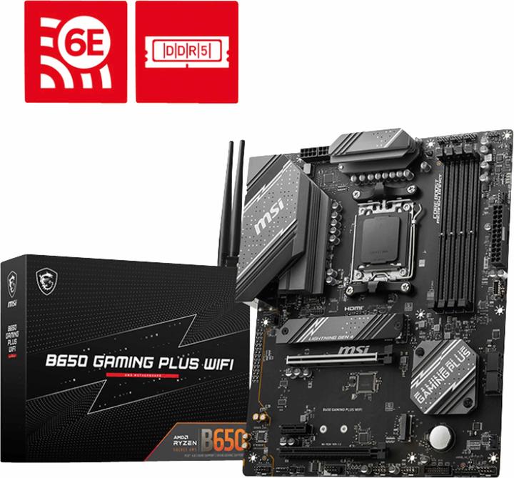 Produktbild MSI B650 GAMING PLUS WIFI (AM5, AMD B650, ATX)