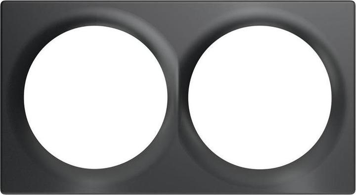 Actual product image Fibaro FIB FGWXPP-0003B - Walli Line Double Cover Plate, black