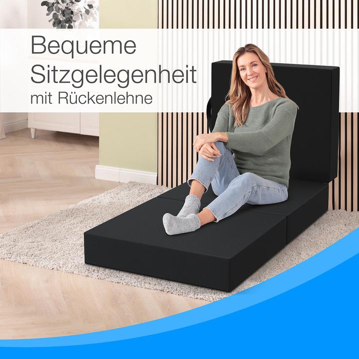 Produktbild Bestschlaf Klappmatratze, 3-teilige Faltmatratze, Reisebett, Gästematratze (90 x 200 cm, Schaumstoffkern)