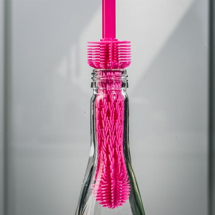 Image du produit Kochblume Brosse à bouteille Slim rose