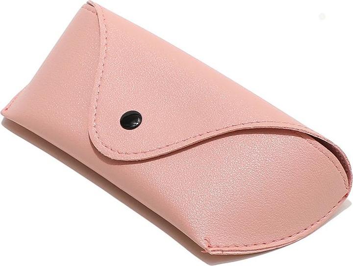 Actual product image Techsuit - Glasses Case (ETPU3) - Eco Leather, 167 x 70 x 40mm - Pink