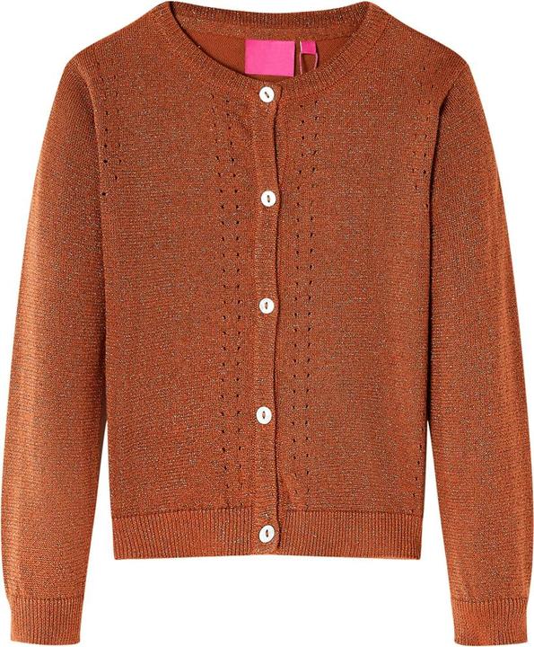 Actual product image VidaXL Children's cardigan Cognac 140,Material: 97 % cotton. 3 (140)
