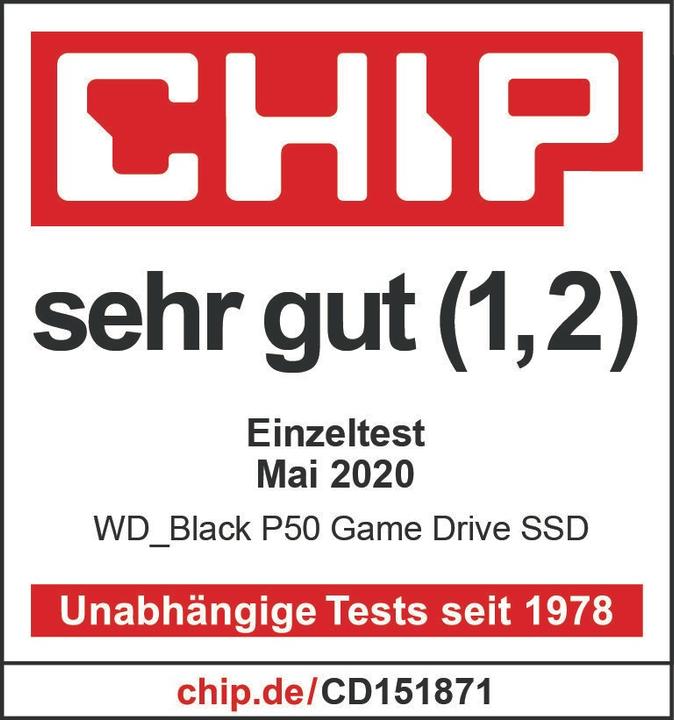 Actual product image WD Black P50 Game Drive SSD (500 GB)