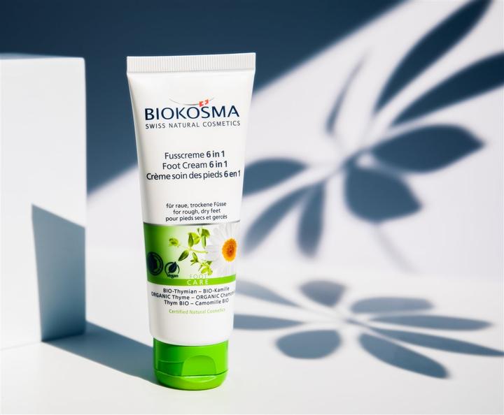 Produktbild Biokosma 6 in 1 Bio Thymian und Bio Kamille (Fusscrème & Fussgel, 75 ml)