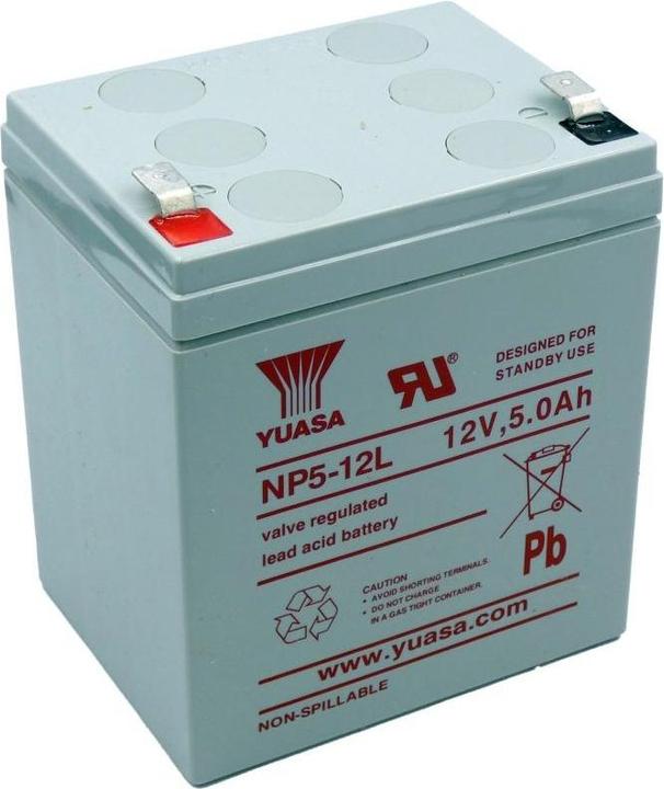 Actual product image Yuasa NP5-12L 12V 5Ah UPS battery