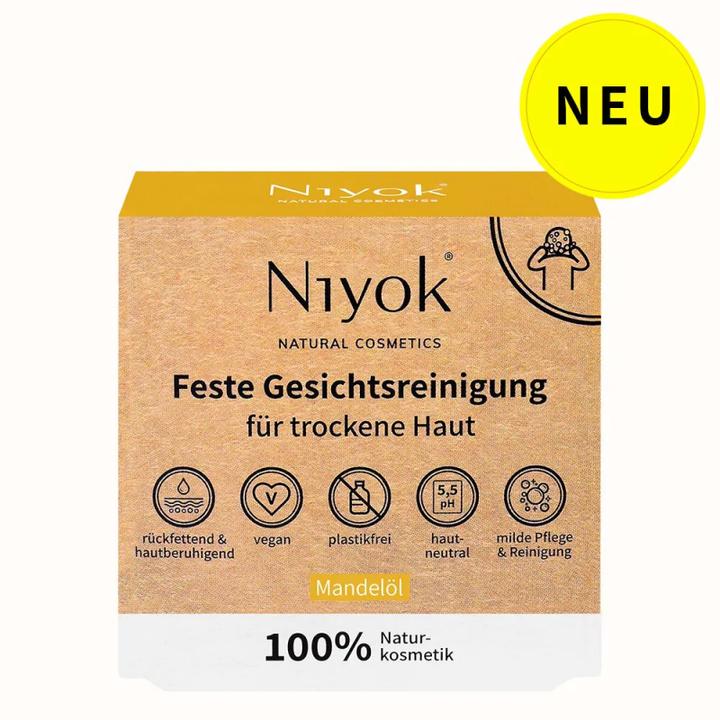 Produktbild Niyok Feste Gesichtsreinigung Mandelöl (Reinigungstücher)