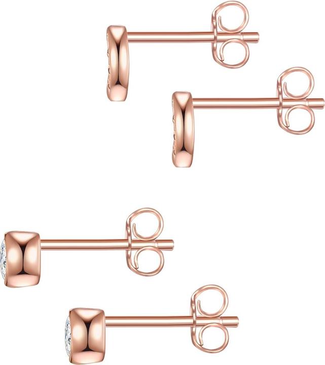 Actual product image Lulu & Jane Ladies set (earrings 2pcs) half moon brass - 35236 (Brass)