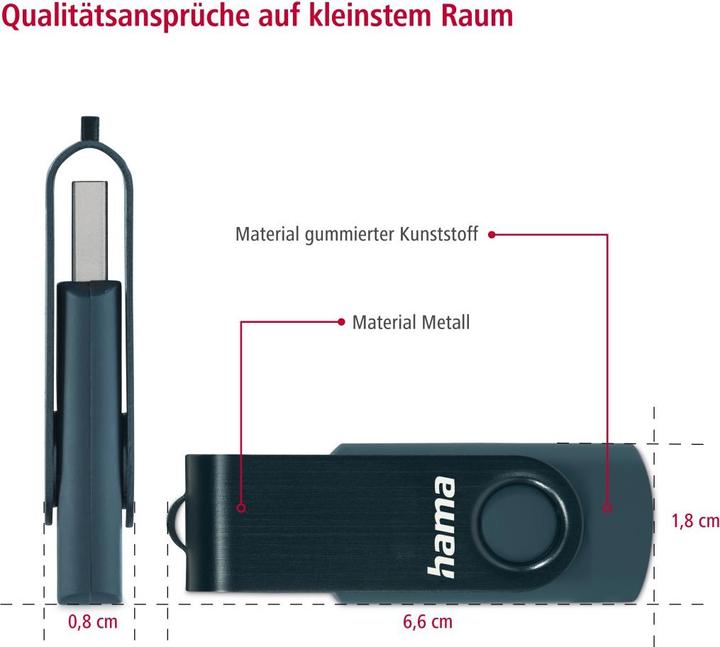Produktbild Hama USB-Stick Rotate (256 GB, USB-A, USB 3.0)