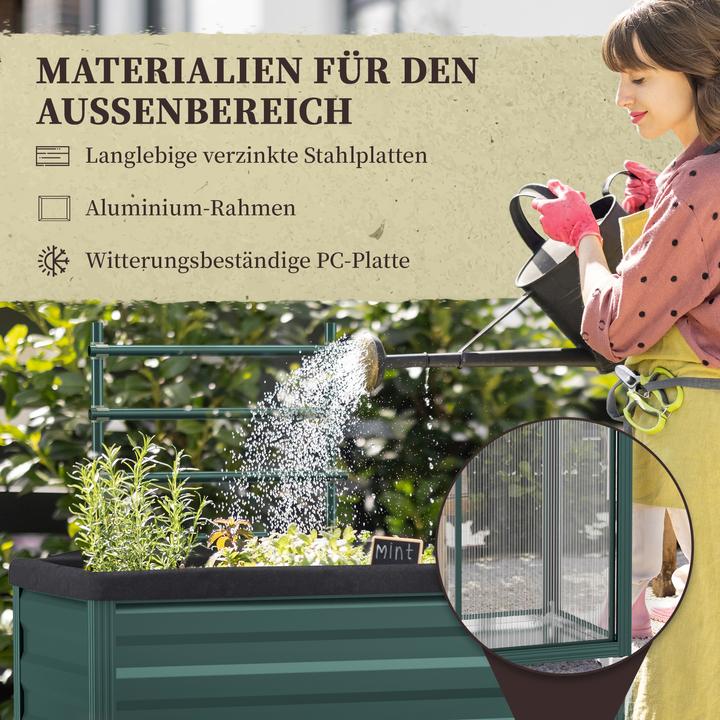 Actual product image Outsunny Raised bed with castors and lower sliding door