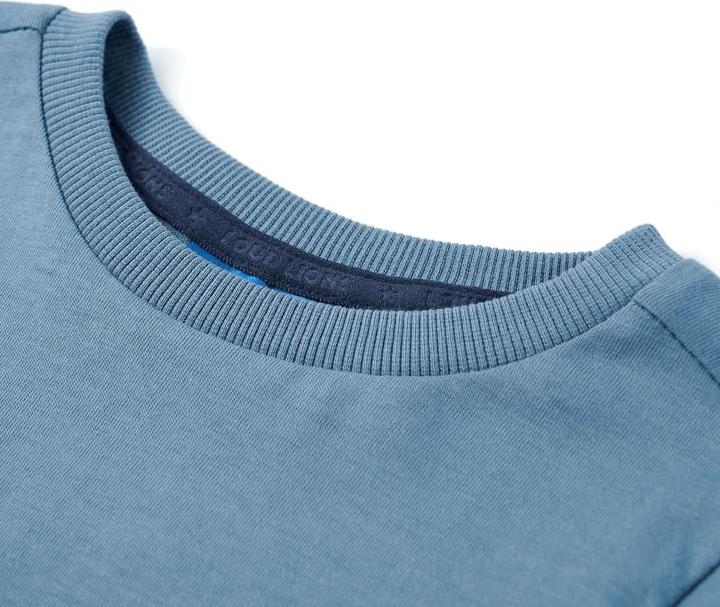 Produktbild VidaXL Kinder-Langarmshirt Mittelblau 116,Material: 100 (116)