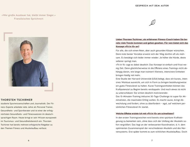 Produktbild Fit in 15 (Deutsch, Thorsten Tschirner, 2024)
