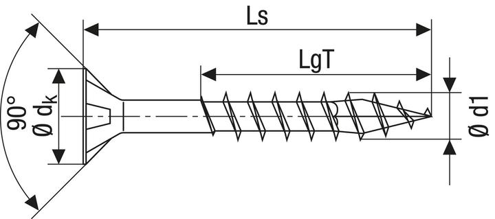 Produktbild Spax Spanplattenschrauben SK T30 6,0x100 mm (100 Schrauben pro Stück)