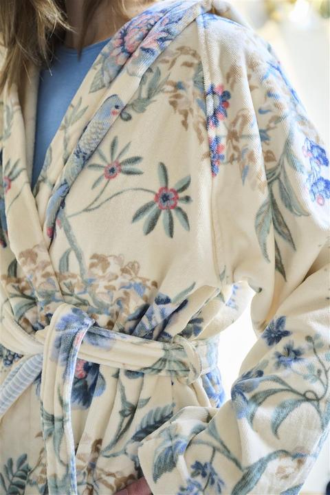 Actual product image PIP Studio Secret Garden bathrobe white blue S (1pc) (S)