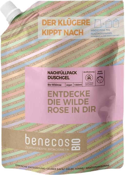Produktbild Benecos Nachfüllbeutel BIO-Duschgel Wildrose - 1l - (1000 ml)