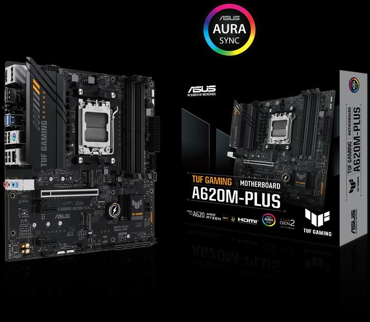 Produktbild ASUS TUF GAMING A620M-PLUS (AM5, AMD A620, mATX)