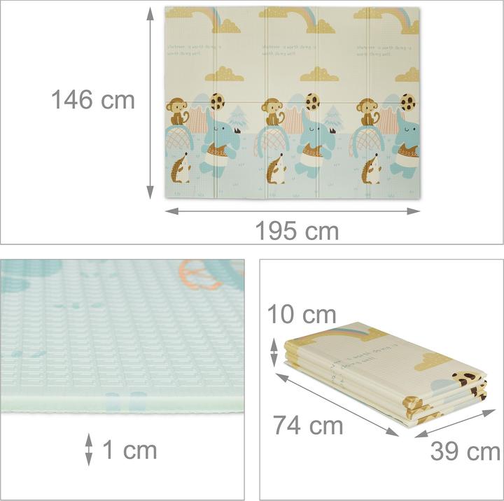 Image du produit Relaxdays Tapis de jeu (195 x 146 x 1 cm)