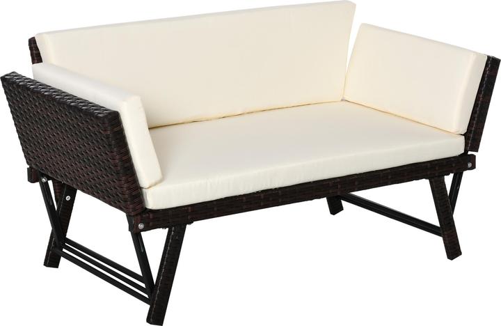 Produktbild Outsunny Gartensofa mit klappbaren Armlehnen