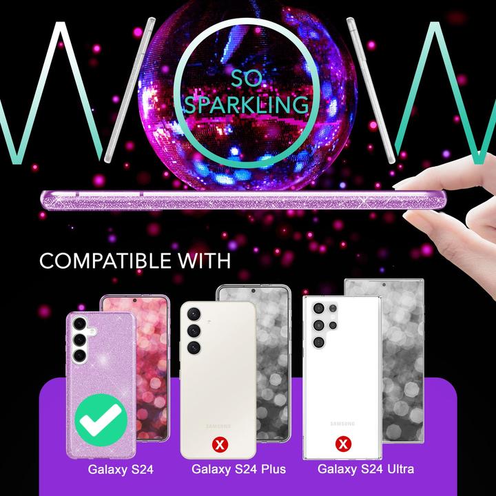 Actual product image Nalia Glitter hybrid cover (Samsung Galaxy S24)