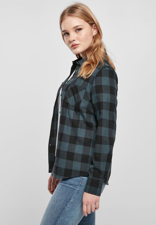 Actual product image Urban Classics Ladies Turnup Checked Flannel Shirt - 1180 (XXL)