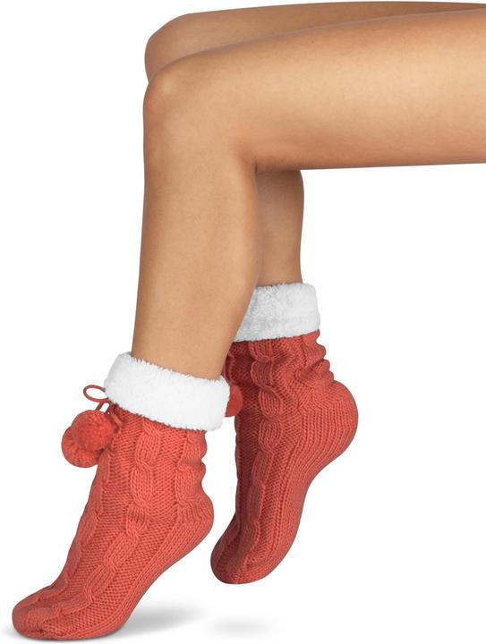 Image du produit Normani Chaussons en tricot avec pompon et ABS (Une unité par pack, 36 - 40)