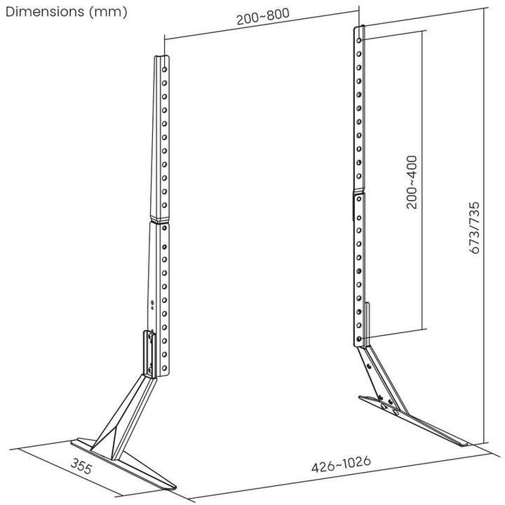 Actual product image Xantron Slimstand (Universal, 75", 40 kg)