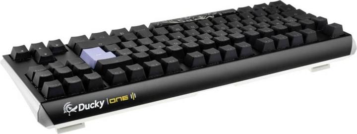 Actual product image Ducky One 3 Classic Black/White TKL Gaming Keyboard, RGB LED - MX-Black (DE, Cable)