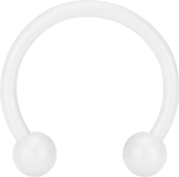 Produktbild Star Piercing Micro Circular Barbell Pure White mit Kugel (ohne Messing, Chirurgenstahl 316L)