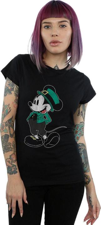 Actual product image Disney Womens/Ladies Mickey Mouse St Patrick Costume Cotton T-Shirt (M)