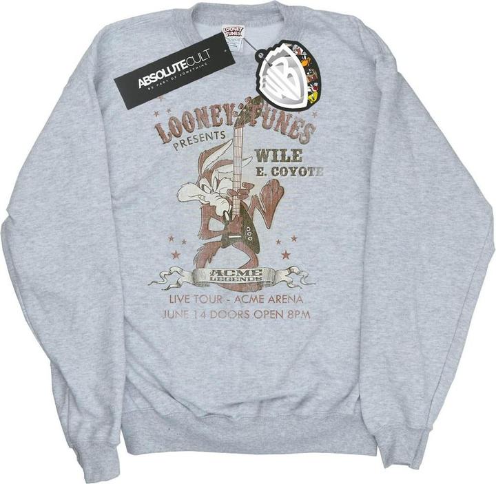 Actual product image Looney Tunes Womens/Ladies Wile E Coyote Guitar Sweatshirt (L)