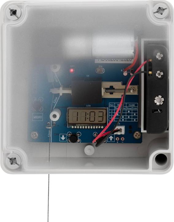 Produktbild Wiesenfield Automatische Hühnerklappe Hühnertür LCD-Bedienfeld Timer, Lichtsensor, manuell