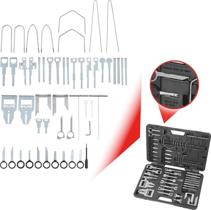 Actual product image KS Tools Radio and navigation device unlocking set, 52 pcs
