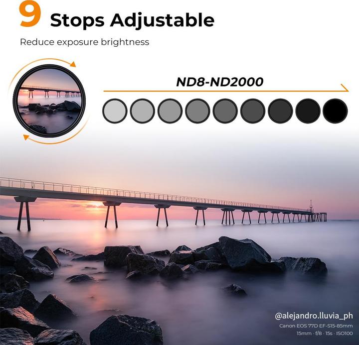 Produktbild K&F Concept Filter Slim 40.5 mm MV36 (40.50 mm, ND- / Graufilter)