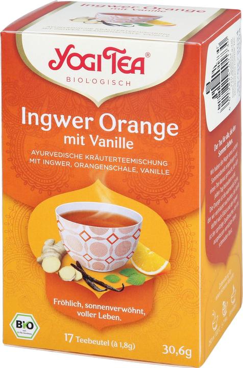 Immagine prodotto Yogi Tea Miscela di tisane ayurvediche allo zenzero e arancia con vaniglia, 17 bustine filtro (30.60 g)