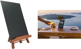 Image du produit Securit Tableau à craies de table JUNIOR avec chevalet, acajou