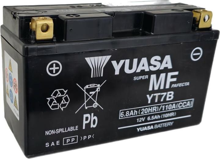 Immagine prodotto Yuasa YT7B-BS Batteria moto 6,5Ah 12V AGM 50719 Batteria scooter moto (12 V, 6.50 Ah, 110 A)