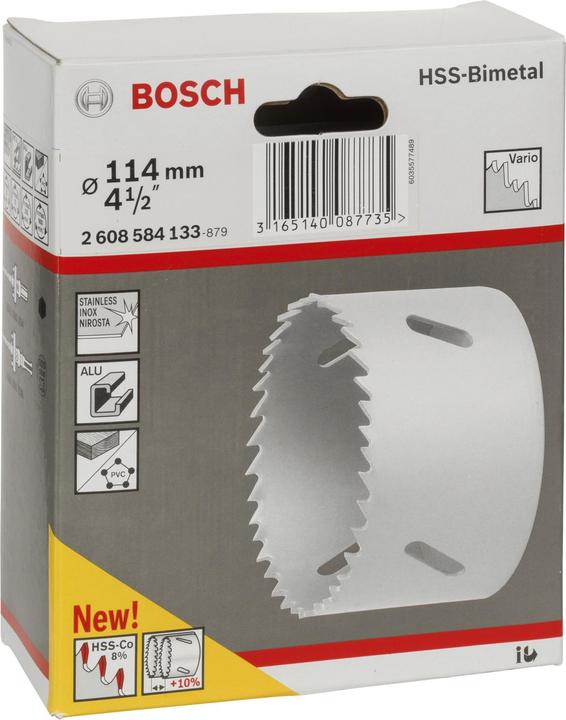 Actual product image Bosch Professional Zubehör Hole saw HSS bimetal for standard adapter, 114 mm, 4 1/2-inch (114 mm)