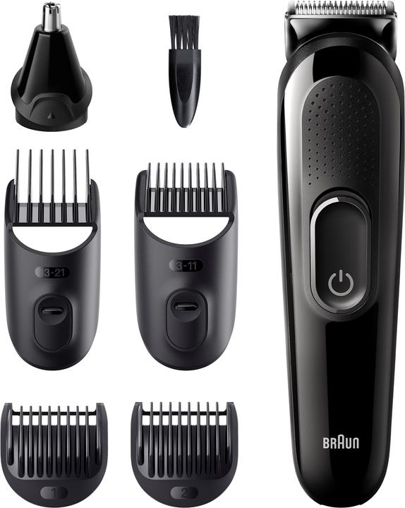 Braun All-in-One 3 Trimmer MGK3322, 6-in-1 Barttrimmer für Herren, 5 Aufsätze