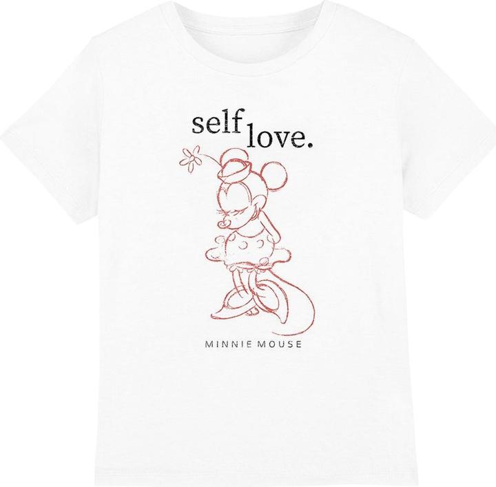 Actual product image Disney Childrens/Kids Self Love Minnie Mouse Valentine's Day T-Shirt (128)