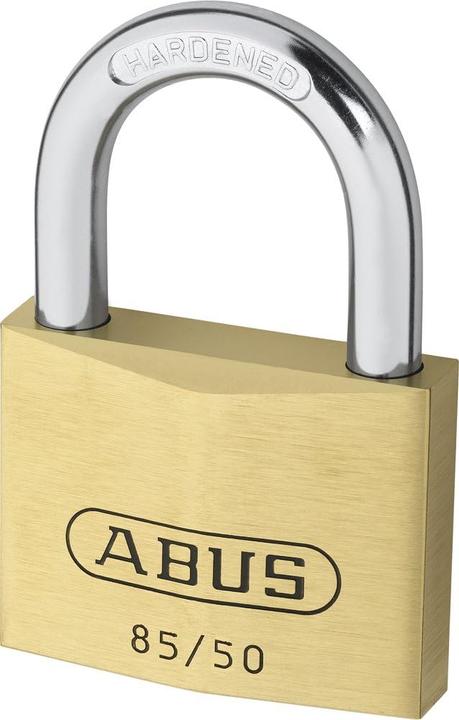 Actual product image Magni ABUS padlock brass 85/50 gl.-2745 - keyed alike - for cellar doors, sheds etc.