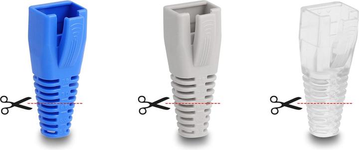 Image du produit Delock Douille anti-pliage pour connecteur RJ45 50 pièces (Connecteur Douille)