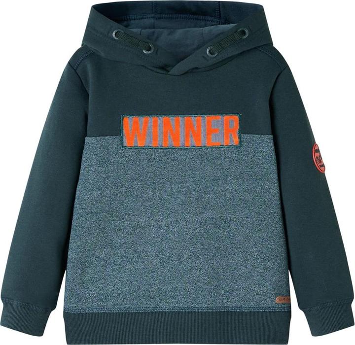 Actual product image VidaXL Children's hooded jumper dark green 92,Material: 92 (92)