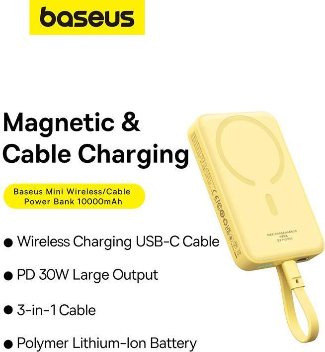 Actual product image Baseus Magnetic Mini (10000 mAh, 30 W, 38.50 Wh)