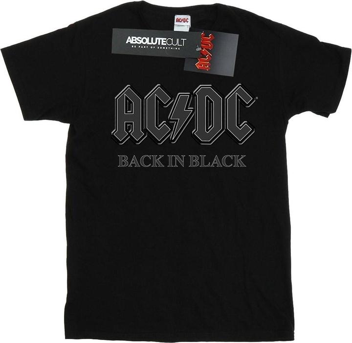Produktbild AC/DC Back In Schwarz Baumwolle Boyfriend TShirt (XL)