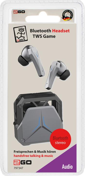 Produktbild 2GO Bluetooth Gaming Headset TWS Game schwarz (Kabellos)