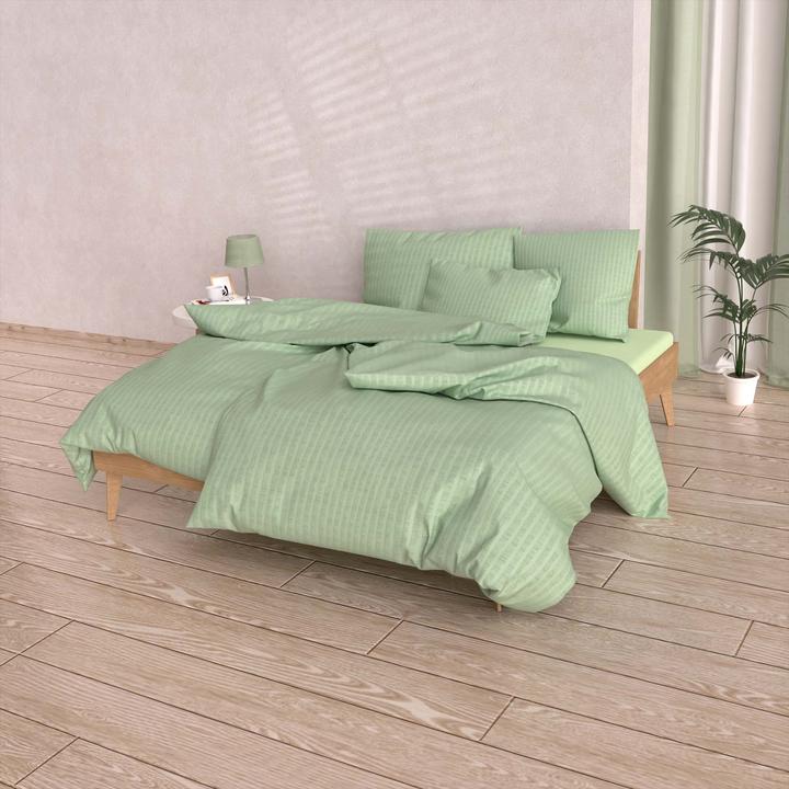 Immagine prodotto Lotus Bettwaren Biancheria da letto in raso Seersucker uni (Copripiumino, 160 x 210 cm)