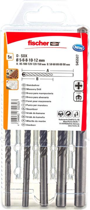 Immagine prodotto Fischer set di punte per trapano DSDX (12 mm)