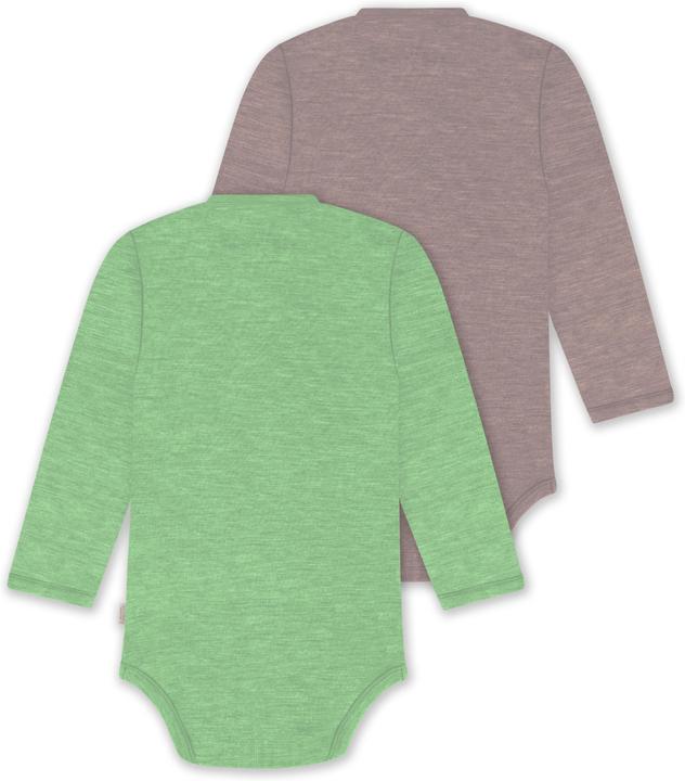 Image du produit Normani Lot de 2 Body bébé bio manches longues Body à langer en laine mérinos garçon et fille - 9353 (44)