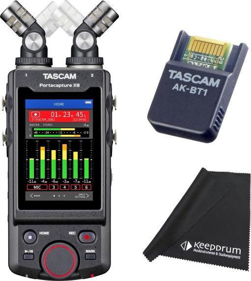 Produktbild Tascam Portacapture X8 mit AK-BT1 Adapter mit Tuch (Handheld)