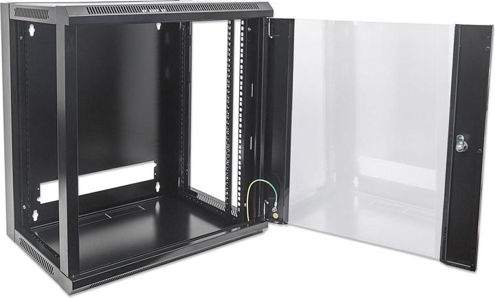Produktbild Intellinet 19 Zoll Wandgehäuse 19" Wandverteiler, 9HE, 450mm tief, schwarz (9 HE, 19 Zoll Rack)