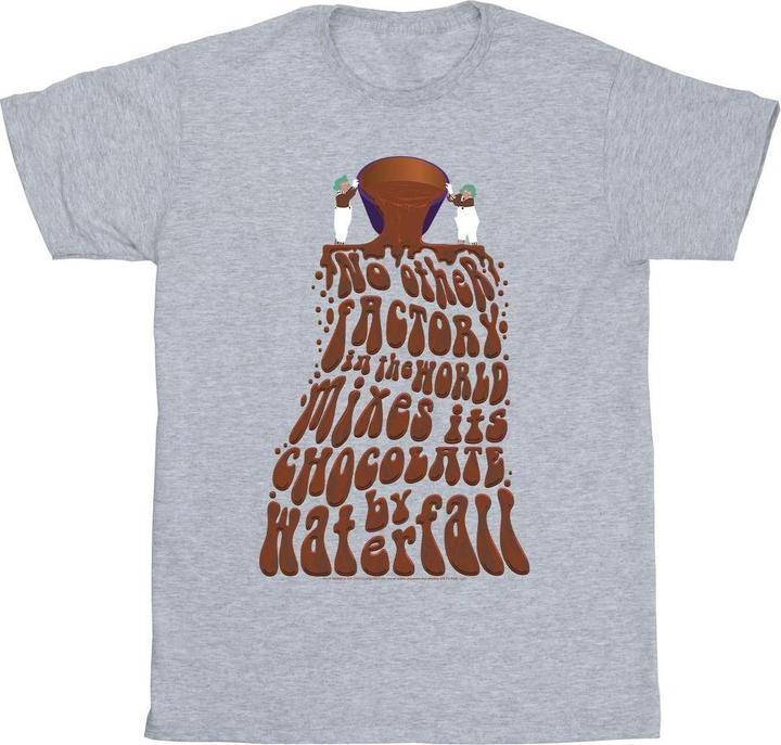 Actual product image Willy Wonka & the Chocolate Factory Girls Chocolate Waterfall Cotton T-Shirt (116)